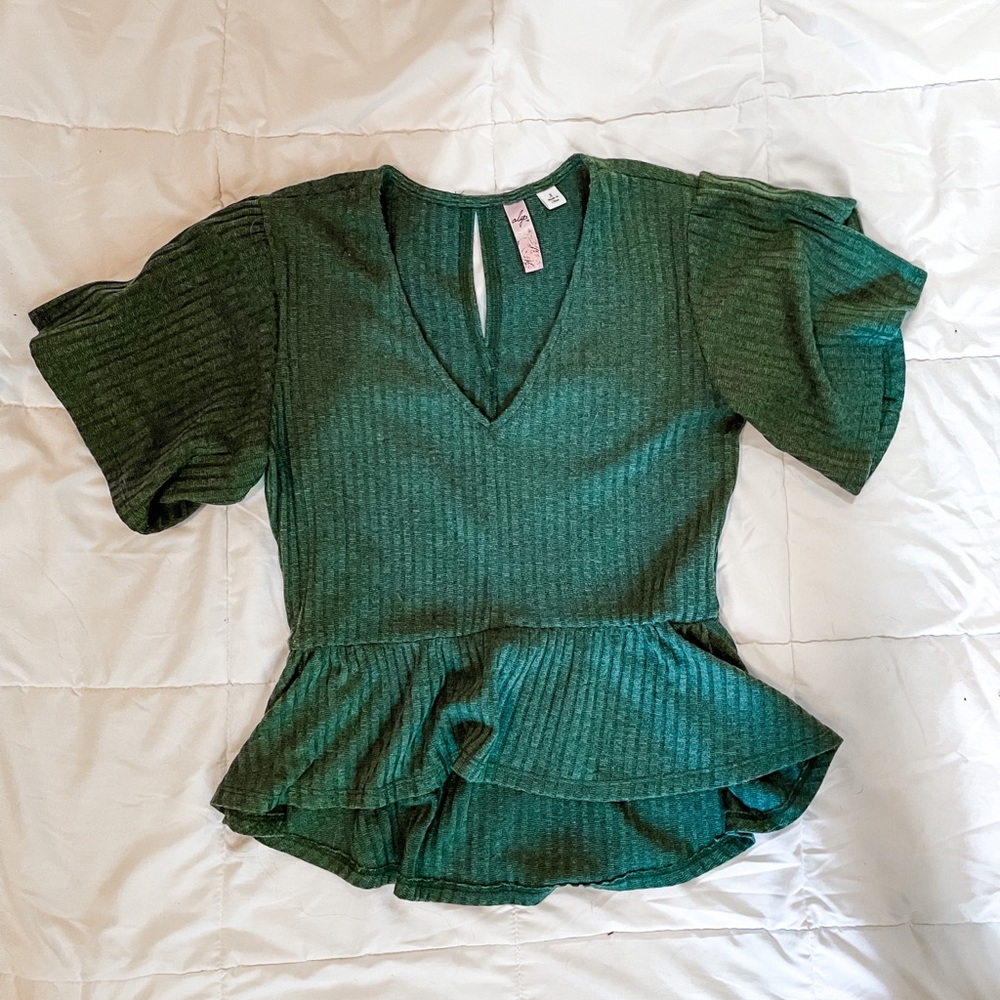 Forrest Green Peplum T-Shirt